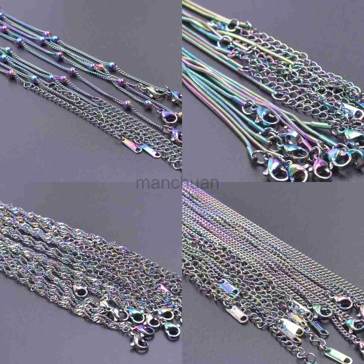 Strands Strings 2/Rainbow Color Chain New Personalized Round Bead Necklace  Chains For Jewelry Making DIY 304 Stainless Steel Chains BulK Zln231227  From Manchuan, $36.37